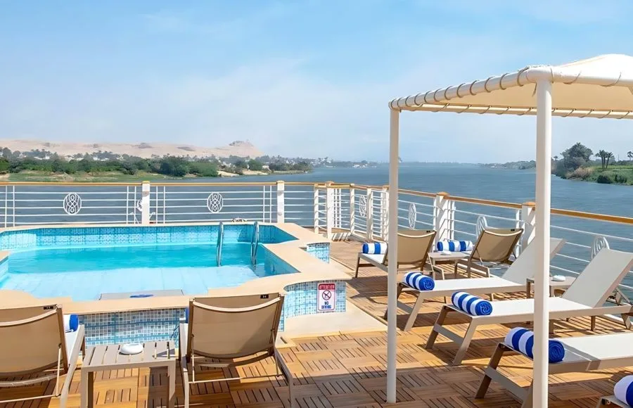 Sun deck of the HS Sindbad Nile Cruise Nile cruise